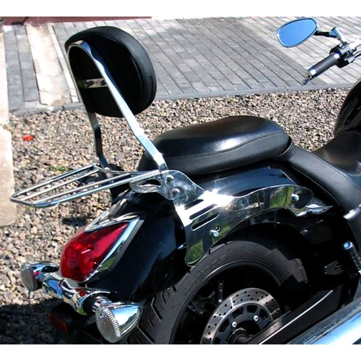 Yamaha XVS1300 Midnight Star - Passenger backrest / sissybar with luggage rack