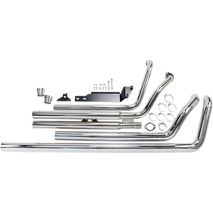 HONDA VTX1300C/R/S/T/N (03-09) COBRA EXHAUST SYSTEM HOT ROD SPEEDSTER LONG 2 INTO 2 STRAIGHT-CUT TRIPLE-CHROME