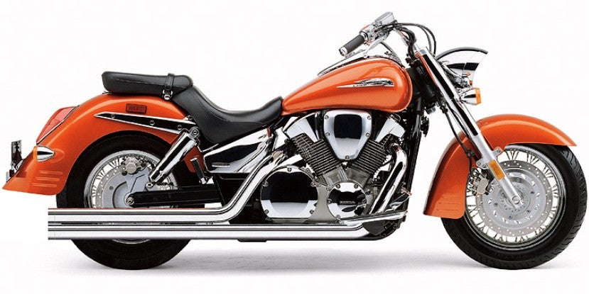HONDA VTX1300C/R/S/T/N (03-09) COBRA EXHAUST SYSTEM HOT ROD SPEEDSTER LONG 2 INTO 2 STRAIGHT-CUT TRIPLE-CHROME