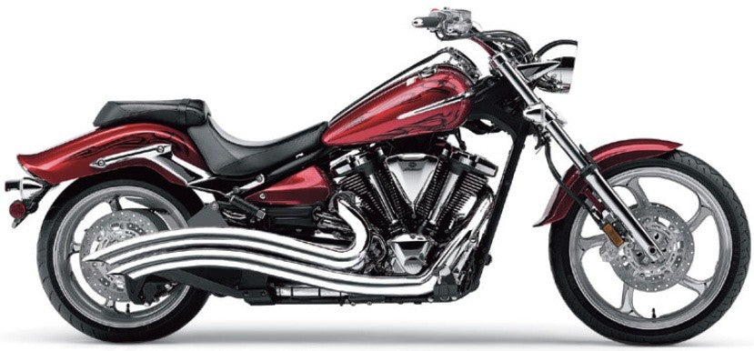 Yamaha XV1900 Raider COBRA SPEEDSTER SWEPT EXHAUST CHROME WITH O2 SENSOR BUNGS