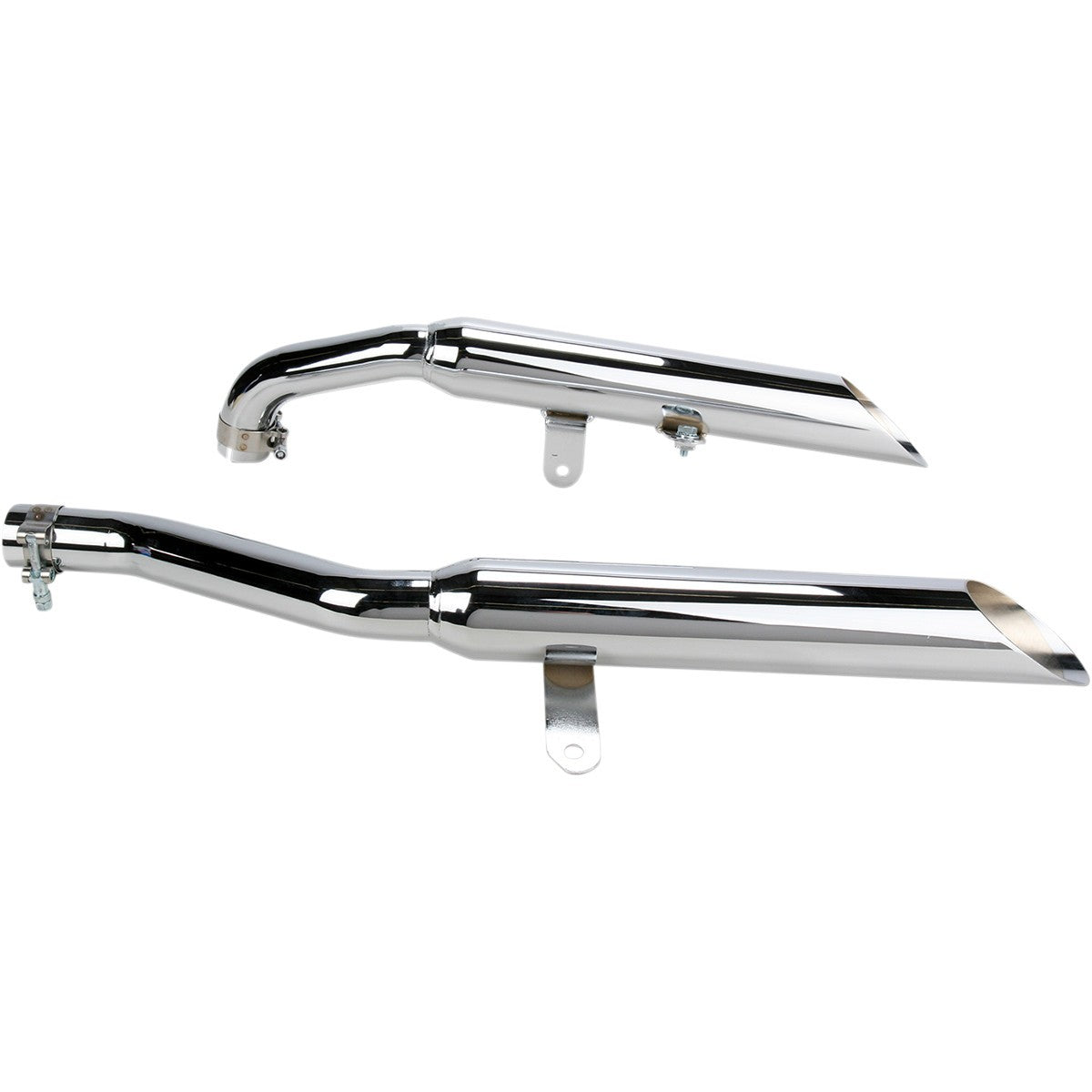 Yamaha XV750 / XV1100 VIRAGO COBRA MUFFLER SLIP-ON WITH SLASH CUT TIP CHROME