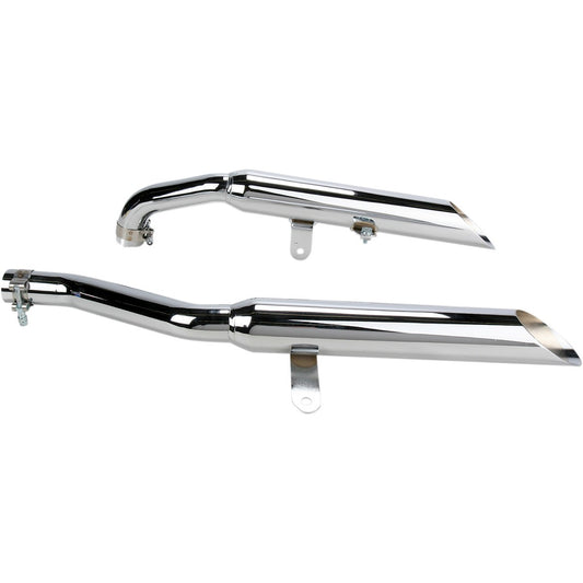 Yamaha XV750 / XV1100 VIRAGO COBRA MUFFLER SLIP-ON WITH SLASH CUT TIP CHROME