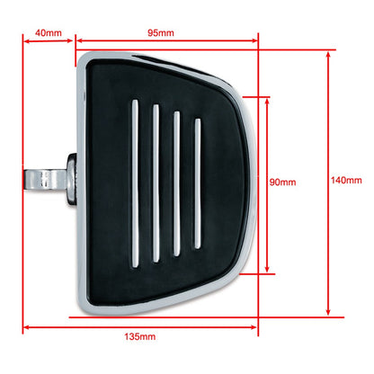 Harley Davidson Softail 2018-up models Kuryakyn Passenger (Rear) Mini Floorboards + Splined Adapters