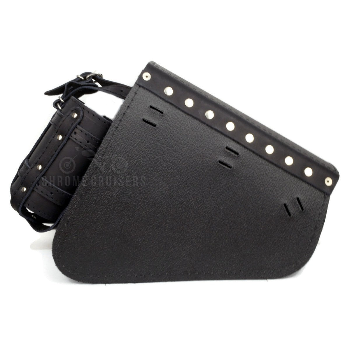 Black Leather Saddlebag with and bottle holder for Harley Davidson Sportster XL883 1200