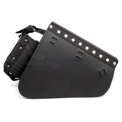 Black Leather Saddlebag with and bottle holder for Harley Davidson Sportster XL883 1200