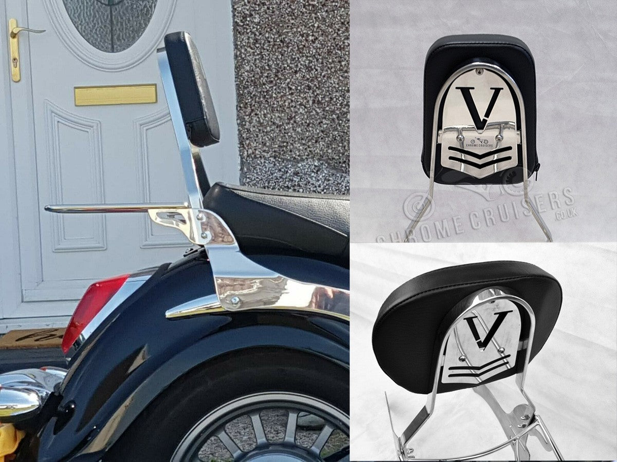 Passenger Backrest with luggage Rack, Sissy Bar - Suzuki VL800/C800 Intruder/C50 Boulevard /M800