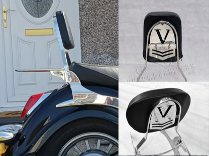 Passenger Backrest with luggage Rack, Sissy Bar - Suzuki VL800/C800 Intruder/C50 Boulevard /M800