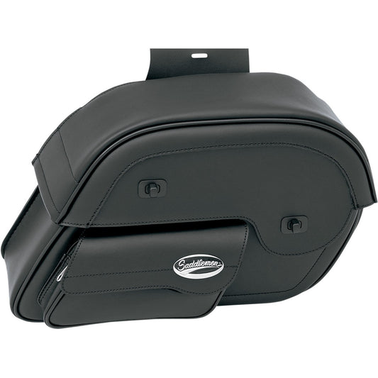 SADDLEMEN SADDLEBAG UNIVERSAL THROW-OVER TEXTILE SLANT BLACK