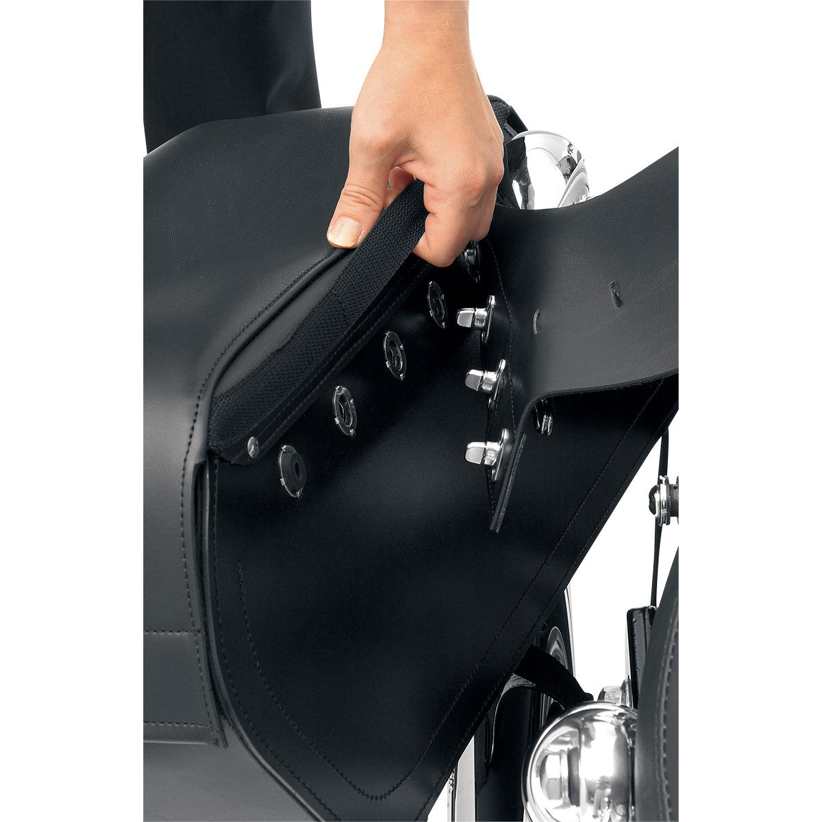 SADDLEMEN SADDLEBAG UNIVERSAL THROW-OVER TEXTILE SLANT BLACK