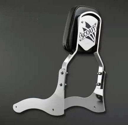 Indian Scout Chrome Passenger Backrest Sissy Bar with luggage rack