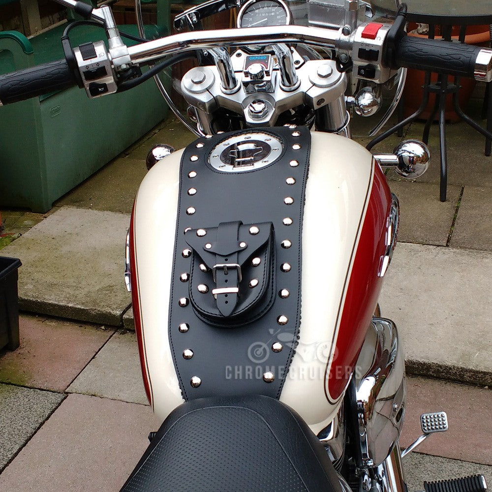 Suzuki VZ800 Marauder Leather Tank Bib / Chap with studs