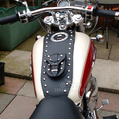 Suzuki VZ800 Marauder Leather Tank Bib / Chap with studs