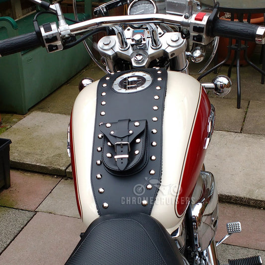 Suzuki VZ800 Marauder Leather Tank Bib / Chap with studs