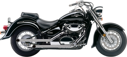 Exhaust System Suzuki VL800 Volusia C50 & M50 Boulevard VZ800 COBRA STEEL 2" DRAG PIPE SLASH CUT CHROME
