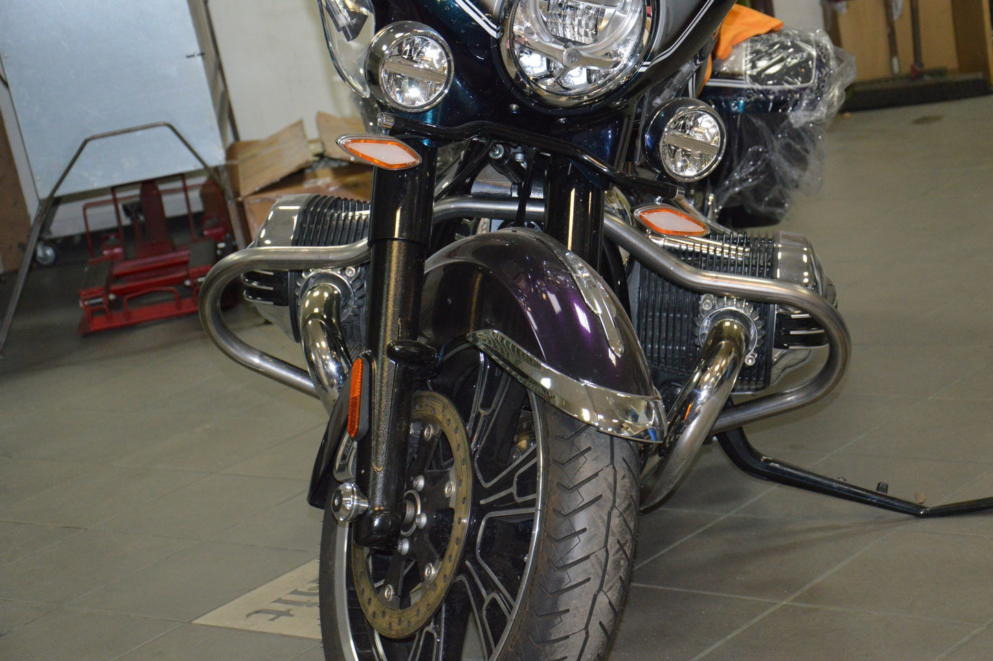 BMW R18 Chrome / Black Engine Guard Crash Bar Protector Type 2