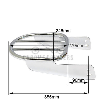 Suzuki VL800 C800 C50 Boulevard VL1500 LC Intruder Chrome Luggage Rack for OEM Suzuki passenger backrest
