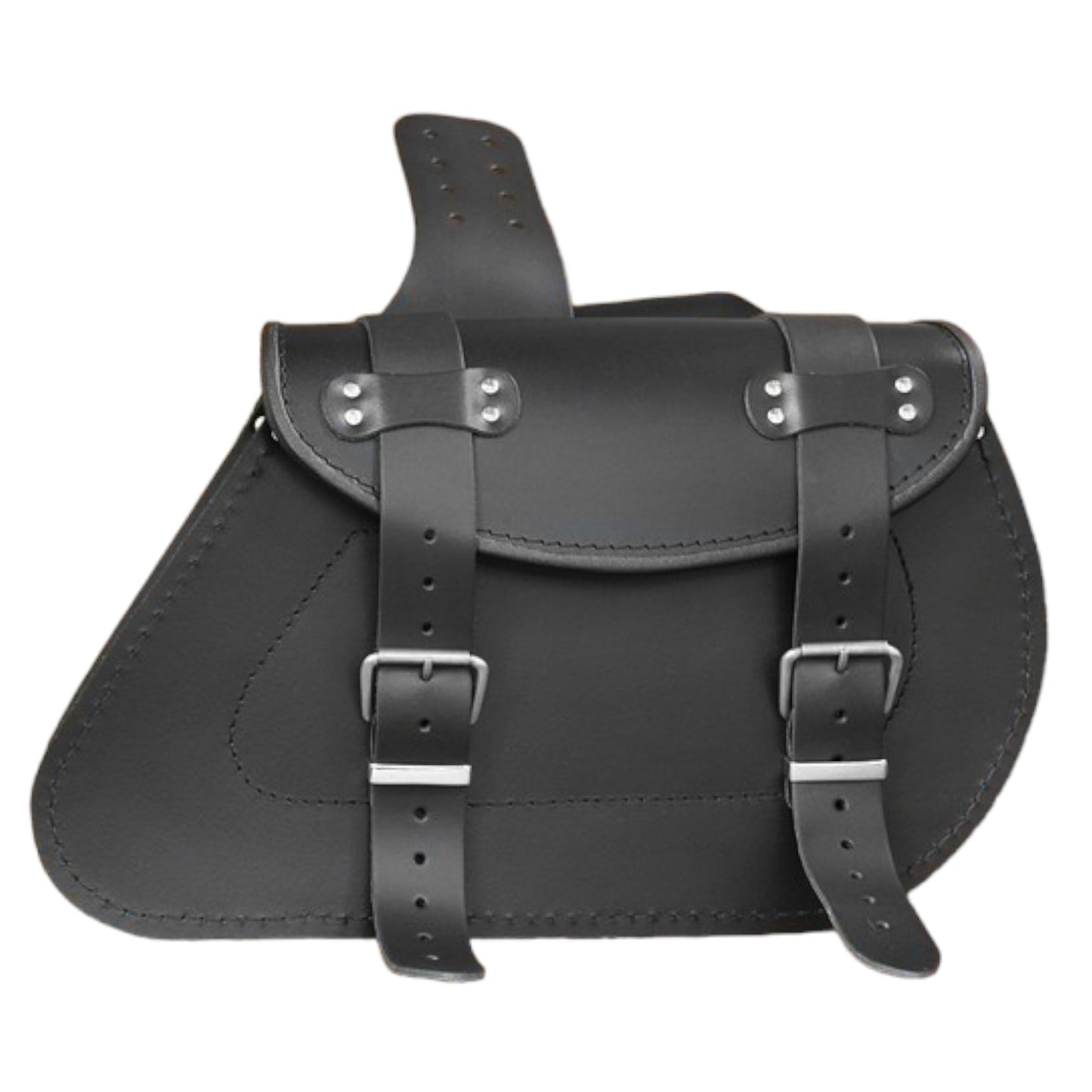 Leather Saddlebags Panniers (pair) - Motorcycle Bags, Handmade Black