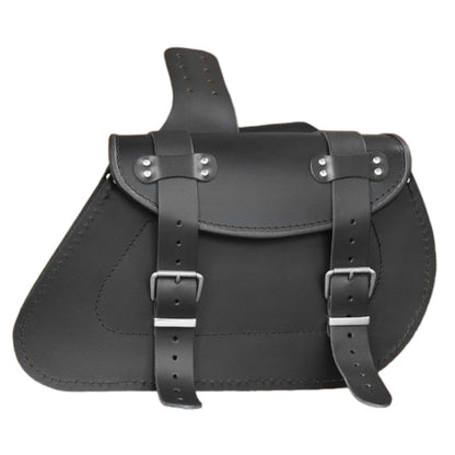 Leather Saddlebags Panniers (pair) - Motorcycle Bags, Handmade Black
