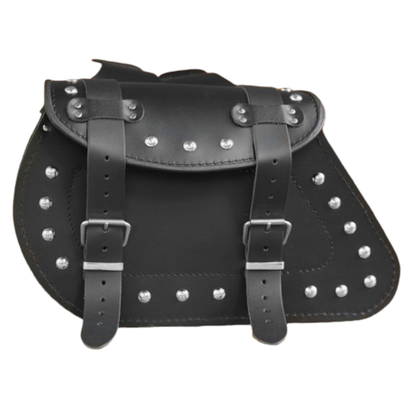 Leather Saddlebags Panniers (pair) - Motorcycle Bags, Handmade Black