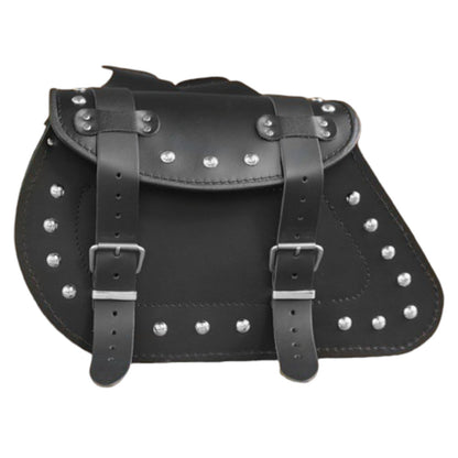 Leather Saddlebags Panniers (pair) - Motorcycle Bags, Handmade Black