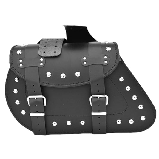 Leather Saddlebags Panniers (pair) - Motorcycle Bags, Handmade Black