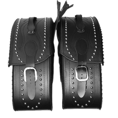 Saddlebags Panniers (pair) - Motorcycle Bags, Handmade Black