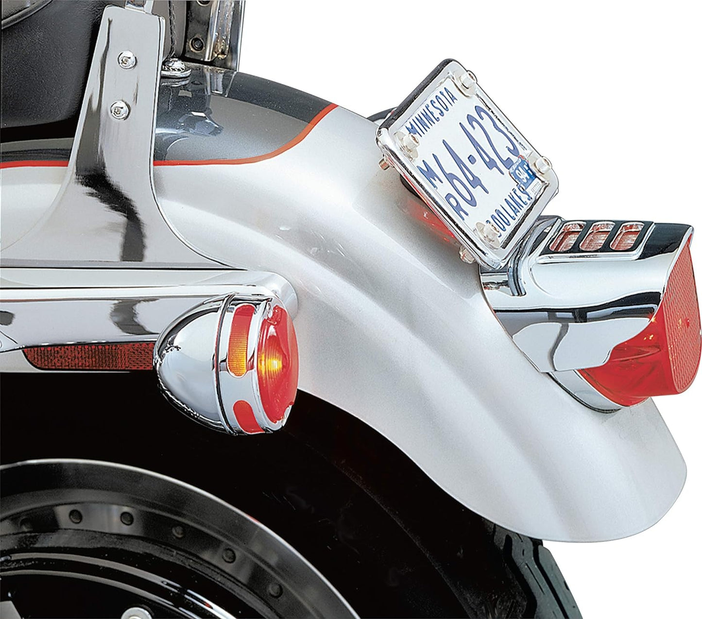 Kuryakyn Chrome Taillight Cover for Harley Davidson Softail Sportster Road King Dyna