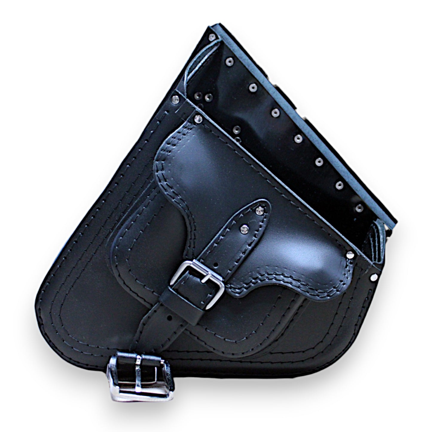 Leather Swingarm Saddlebag / Pannier Harley Davidson Softail Fatboy Breakout - Black