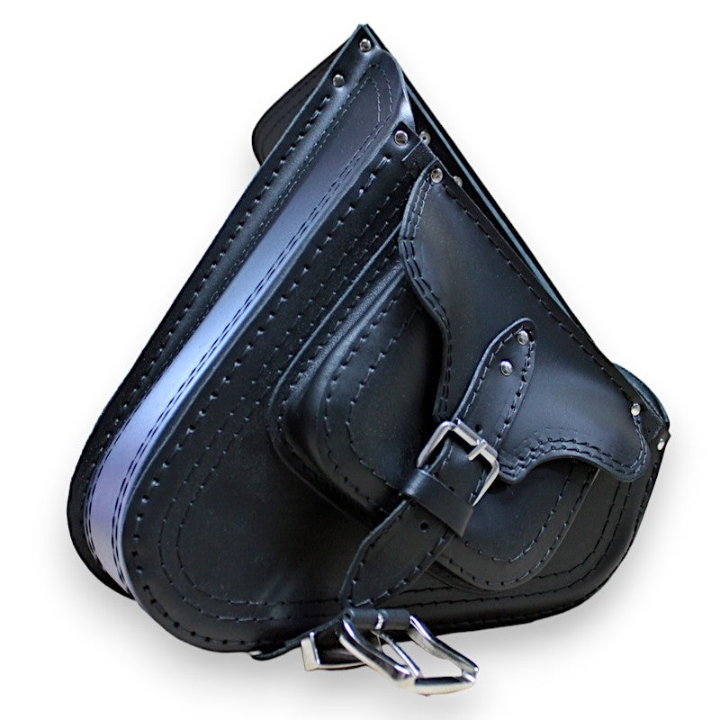 Leather Swingarm Saddlebag / Pannier Harley Davidson Softail Fatboy Breakout - Black