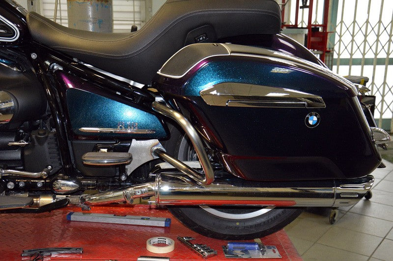 BMW R18 BAGGER TRANSCONTINENTAL Chrome Rear Crash Bars Saddlebag Guards