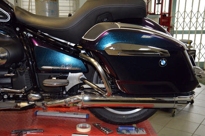 BMW R18 BAGGER TRANSCONTINENTAL Chrome Rear Crash Bars Saddlebag Guards