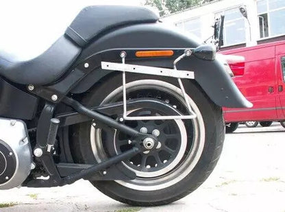Saddlebag Support Brackets - Harley Davidson Softail / Fatboy 2018-up - Black
