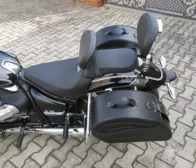 BMW R18 HIGH QUALITY CHROME BLACK RIDER DRIVER BACKREST