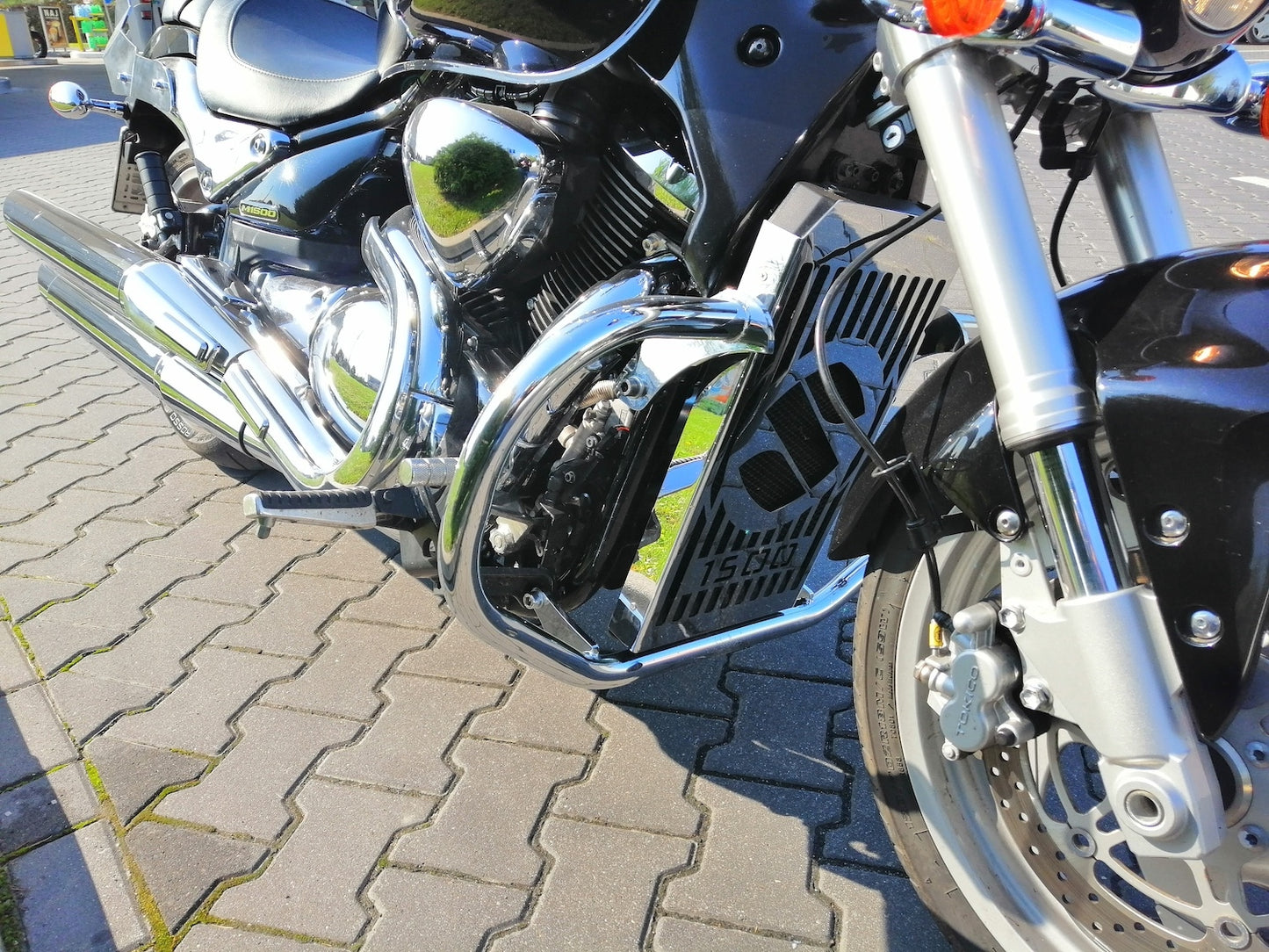 Engine Guard, Front Crash Bar - Suzuki M1500 Intruder Chrome Crash Bars- Chrome