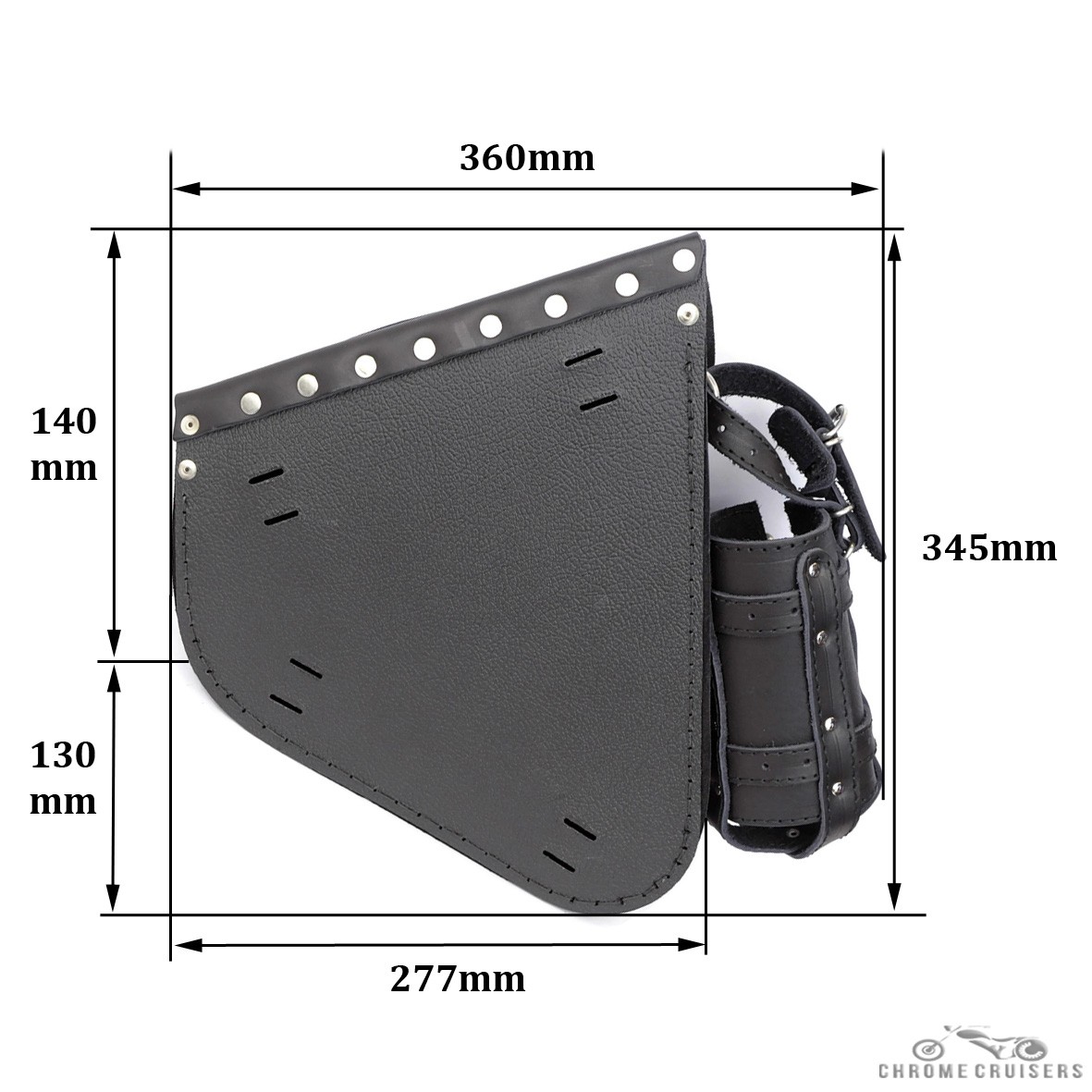 Harley Davidson Softail Breakout Black Leather Single Bag with Holder